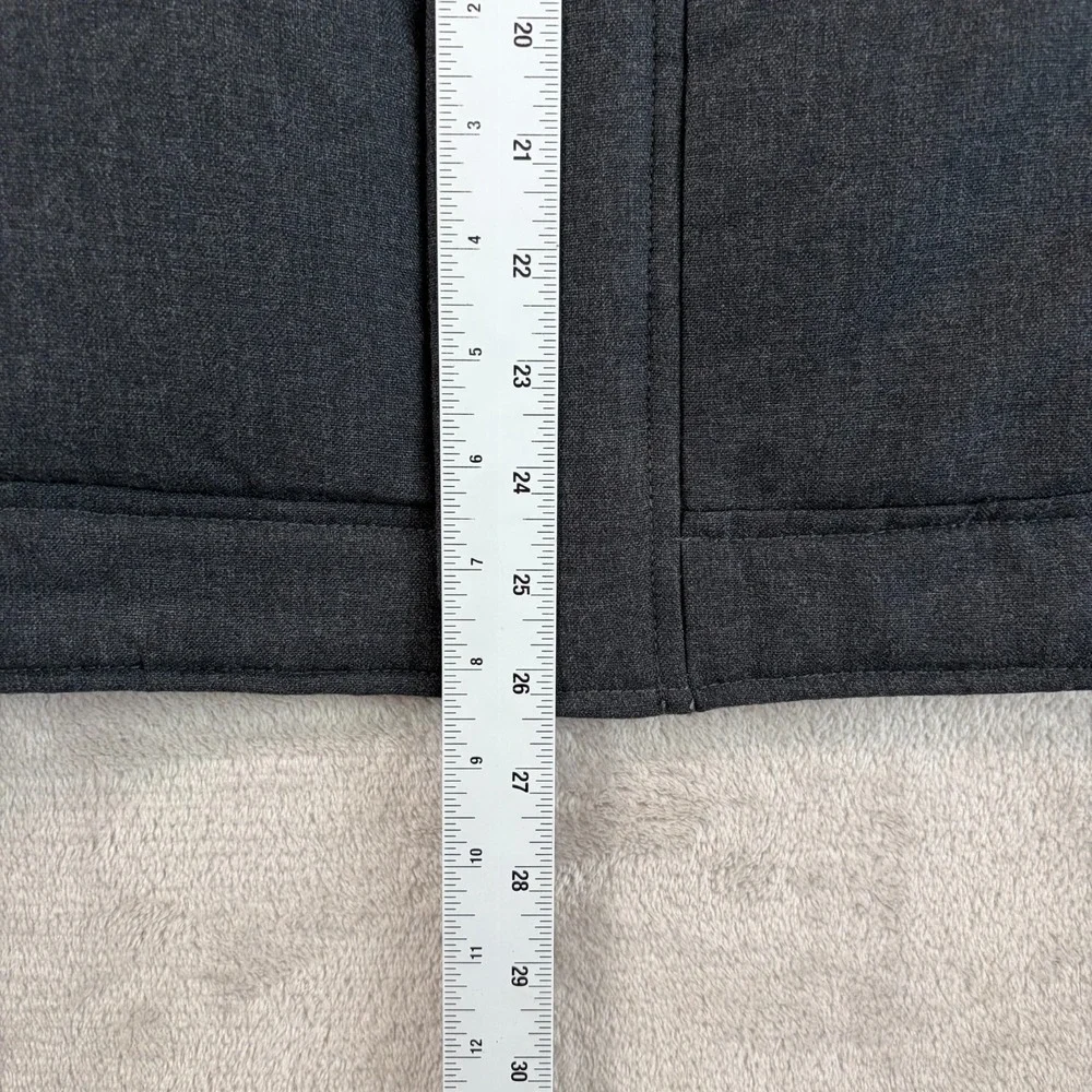 Banana Republic Down Puffer Jacket‎ Men Small Grey Wool Blend Hidden Hood Zip Up